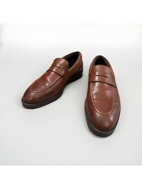 WOLF AND SHEPHERDS MENS BROWN LEATHER LOAFER SIZE 11.5M MADE PORTUGAL